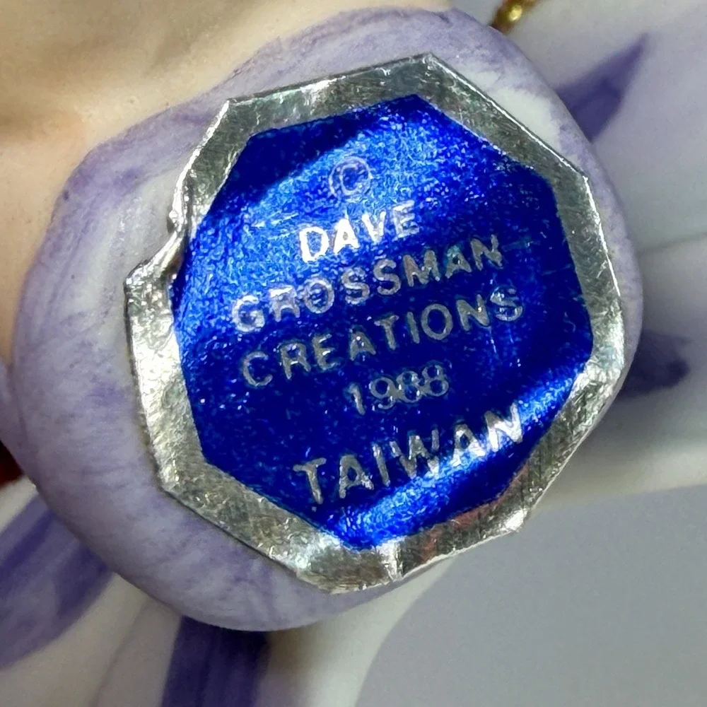 Vintage 1988 Dave Grossman Fairy Dreams Flower Fairy Porcelain Ornament Japan